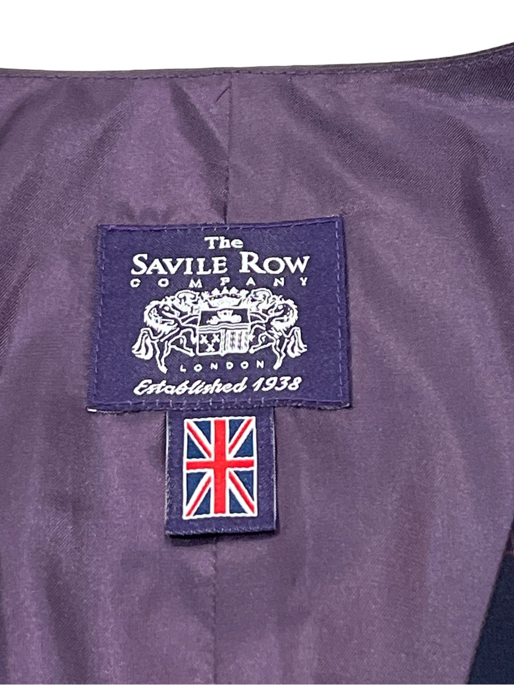 The Savile Row Company London Brixton Waistcoat Vest - Mens 40R - Navy / Purple. - Picture 7 of 9